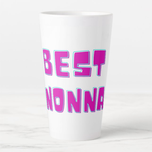 Caneca De Café Latte Rosa Melhor Não-Mug (Frente)