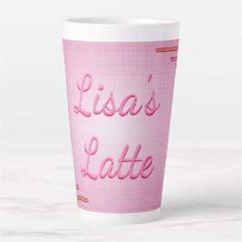 Caneca De Café Latte Rosa Personalizado Concebido