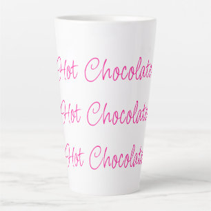 Caneca De Café Latte Rosa Quente-Rosa Na moda de Chocolate Quente