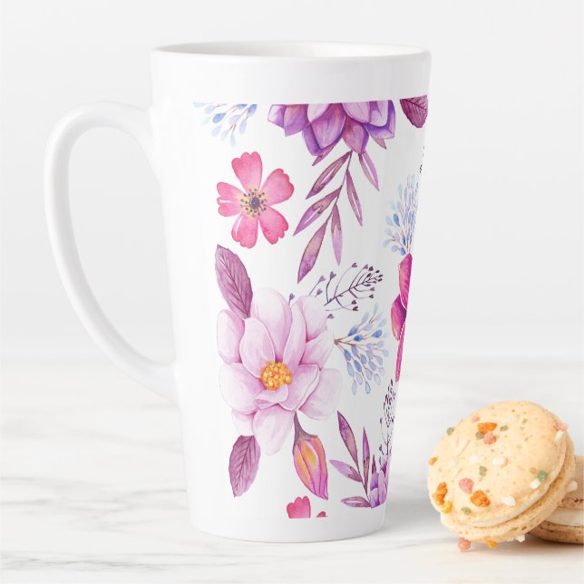 Caneca De Café Latte Rosa violeta (In Situ)