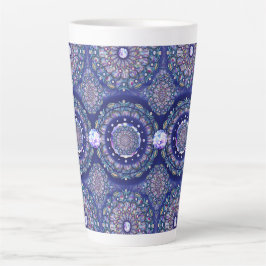 Caneca De Café Latte Rosace Azul