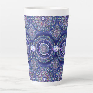 Caneca De Café Latte Rosace Azul