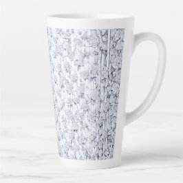 Caneca De Café Latte Rosas brancas A