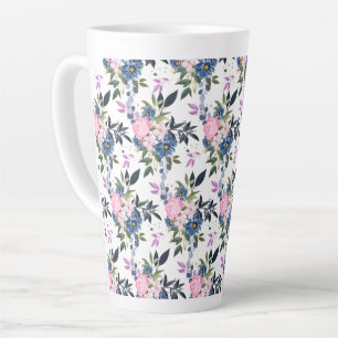 Caneca De Café Latte rosas florestais