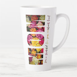 Caneca De Café Latte Rosas Para A Mãe