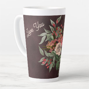 Caneca De Café Latte Rose Bouquet