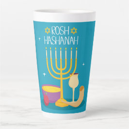 Caneca De Café Latte Rosh Hashanah Latte Mug