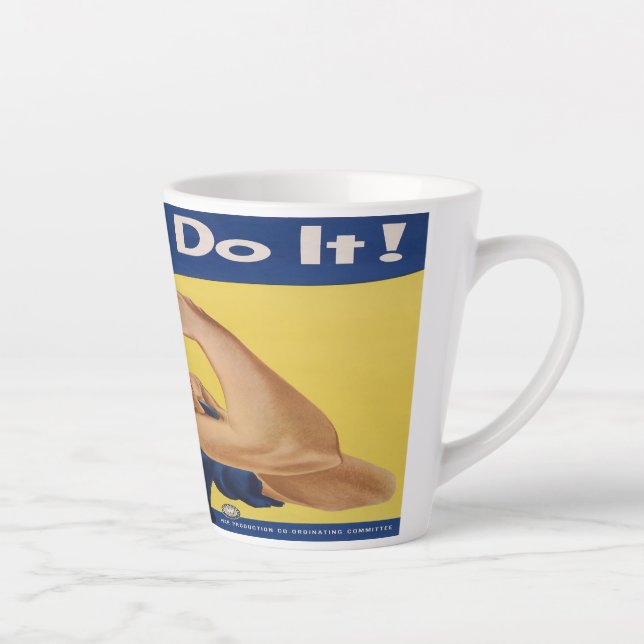 Caneca De Café Latte Rosie the Riveter (Direita)