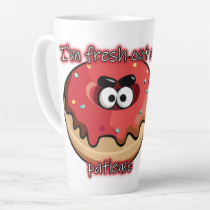Caneca De Café Latte Rosquinha zangada: Fresca da paciência