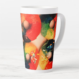 Caneca De Café Latte Rosquinhas arco-íris