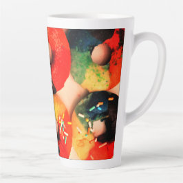 Caneca De Café Latte Rosquinhas arco-íris