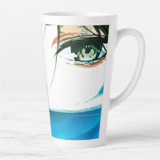 Caneca De Café Latte rosto de mulheres abstratas