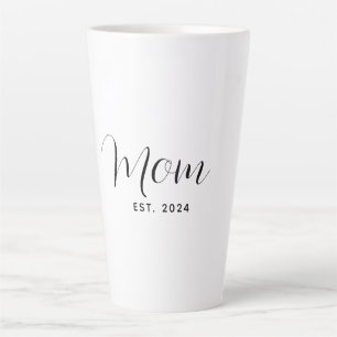 Caneca De Café Latte Roteiro de Mãe Elegante Dia das Mães Estabelecido