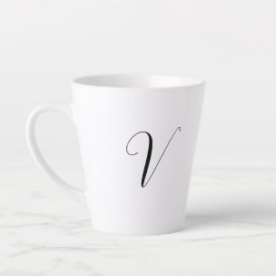 Caneca De Café Latte roteiro de monograma personalizado inicial