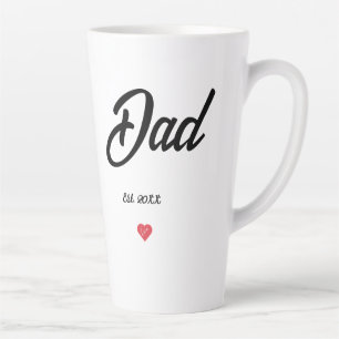 Caneca De Café Latte Roteiro Preto Estabelecido Pai Coração
