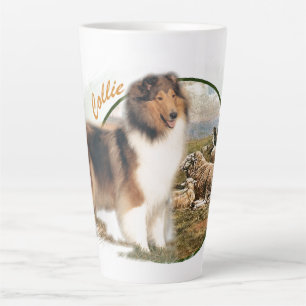 Caneca De Café Latte Rough Collie Keeper da ovelha
