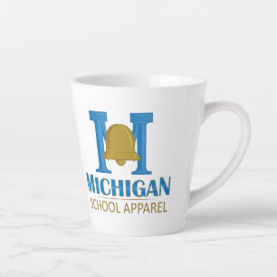 Caneca De Café Latte Roupa da Escola de Michigan