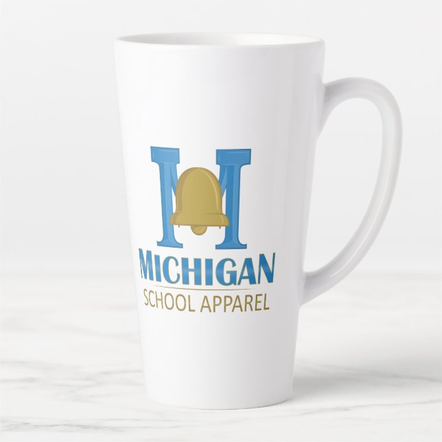 Caneca De Café Latte Roupa da Escola de Michigan (Direita)