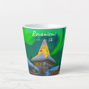 Caneca De Café Latte Rovaniemi, Finlândia - Magic Aurora Small