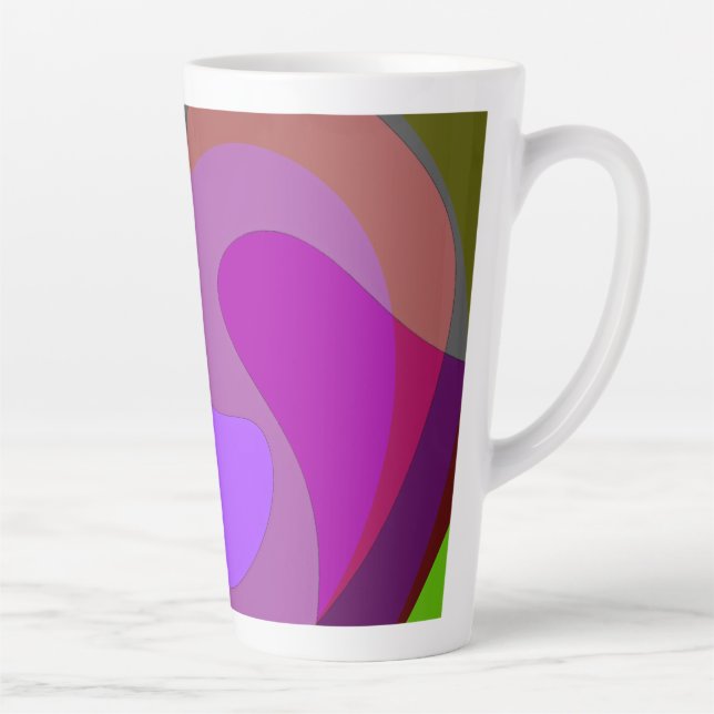 Caneca De Café Latte Roxo E Verde 403 (Direita)