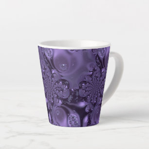 Caneca De Café Latte Roxo Líquido Roxo Elegante
