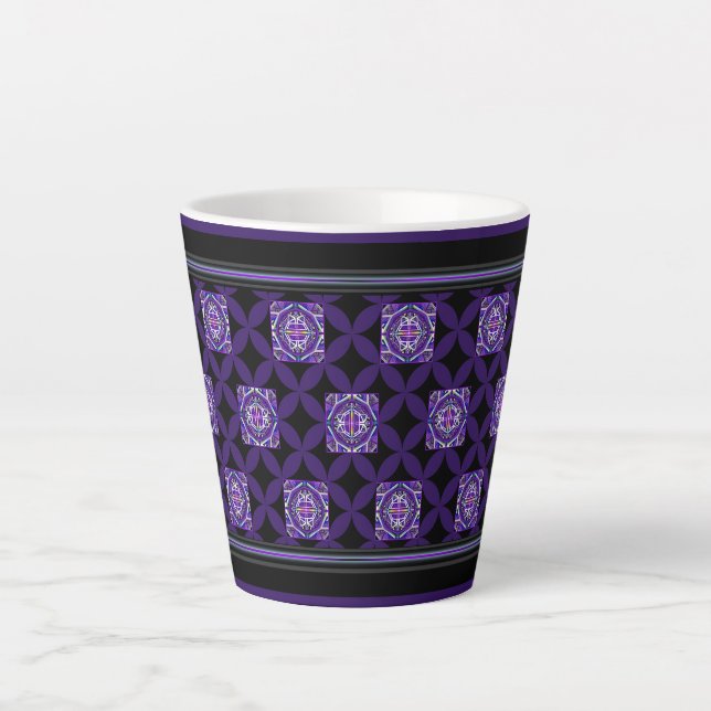 Caneca De Café Latte Roxo W3 (Frente)
