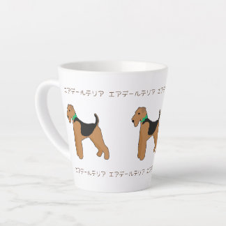 Caneca De Café Latte Roy Mocchi Bruno♥Latte Mug Airedale Terrier coffee