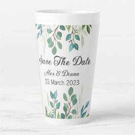 Caneca De Café Latte Rua Botânica Praça Verde Guarde a Data