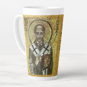 Caneca De Café Latte Ruas. John Chrysostom l Ortodox l ícone católico,