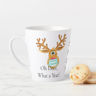 Caneca De Café Latte Rudolph, a Reindeer Mascarada