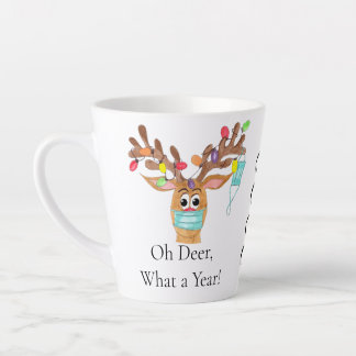 Caneca De Café Latte Rudolph, a Reindeer Mascarada