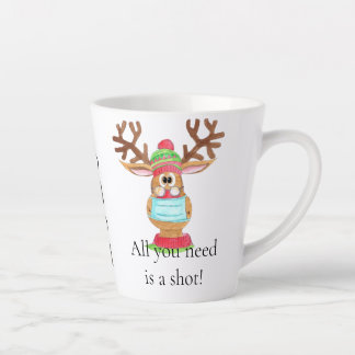 Caneca De Café Latte Rudolph, a Reindeer Mascarada