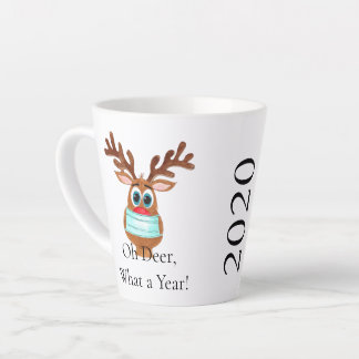 Caneca De Café Latte Rudolph, a Reindeer Mascarada