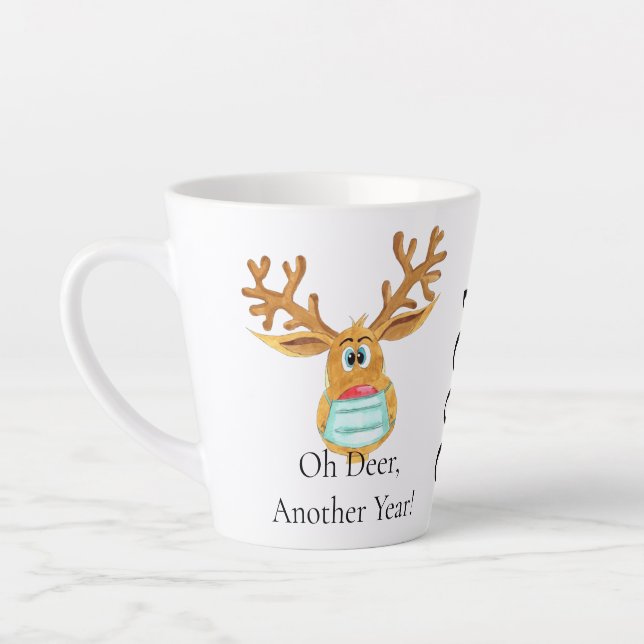 Caneca De Café Latte Rudolph A Rena Mascarada Mais Tarde (Esquerda)