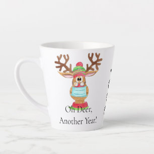 Caneca De Café Latte Rudolph A Rena Mascarada Mais Tarde