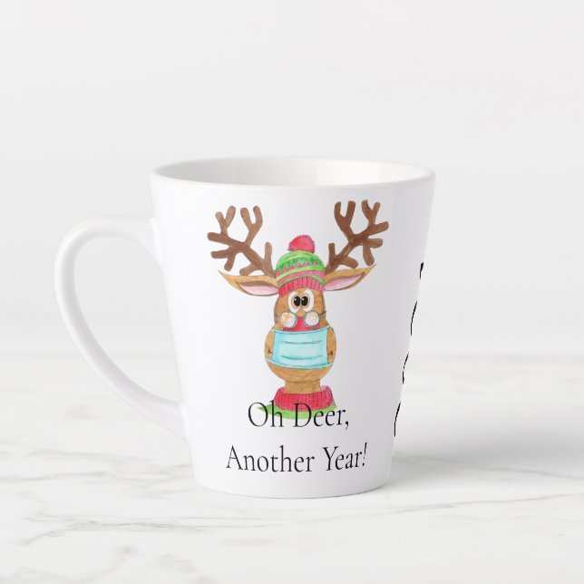 Caneca De Café Latte Rudolph A Rena Mascarada Mais Tarde (Esquerda)