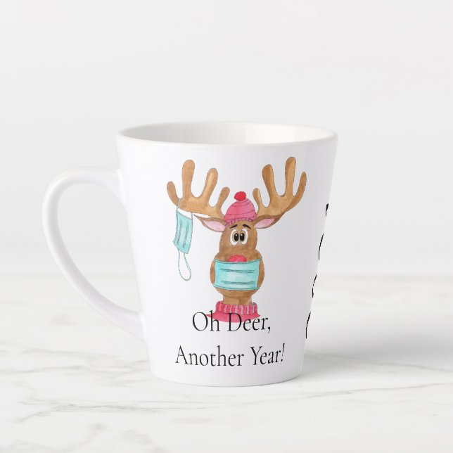 Caneca De Café Latte Rudolph A Rena Mascarada Mais Tarde (Esquerda)