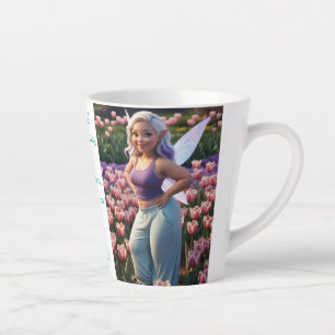 Caneca De Café Latte Ruffle Pedal Fada