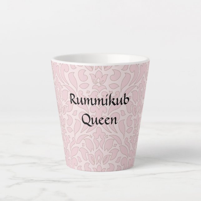 Caneca De Café Latte Rummikub Queen (Frente)