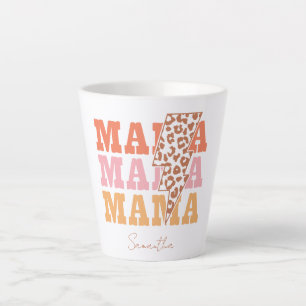 Caneca De Café Latte Rustic "Mama" Repete