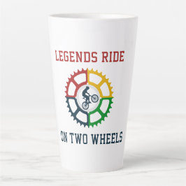 Caneca De Café Latte Rustic Vintage Cycling