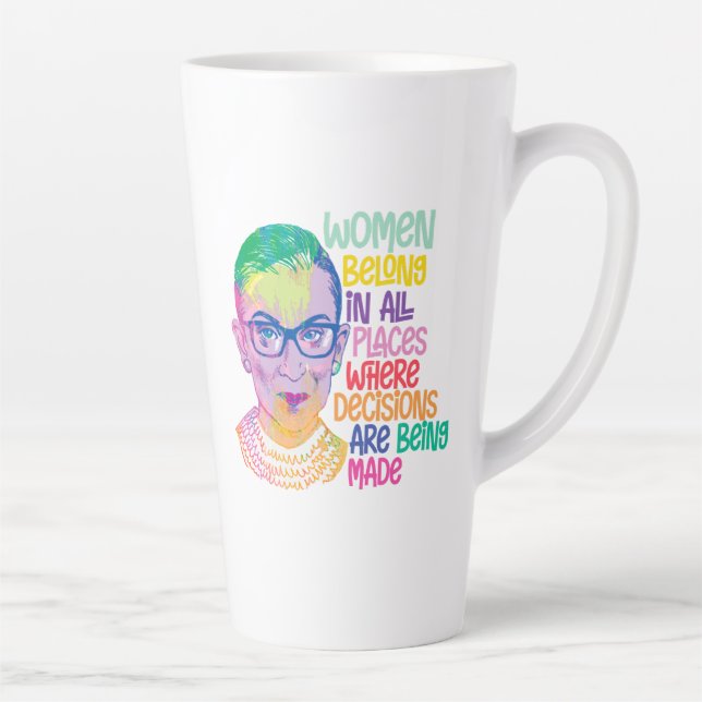 Caneca De Café Latte Ruth Bader Ginsburg Mulheres Pertencem A Todos Os  (Direita)