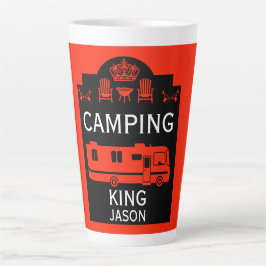 Caneca De Café Latte RV Camping King EUA