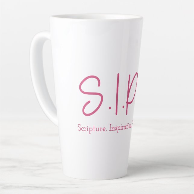 Caneca De Café Latte S.I.P.S. Tall Latte Mug - Rosa (Ângulo esquerdo)