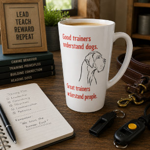 Caneca De Café Latte Sabedoria de Treinador de Cães Grandes Treinadores