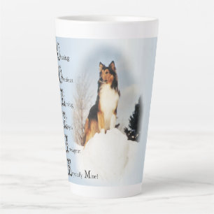 Caneca De Café Latte Sable Rough Collie Oferece Mug De Café De Dois To