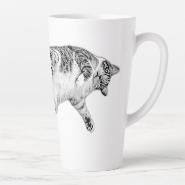 Caneca De Café Latte Sacudir em preto e branco (Direita)