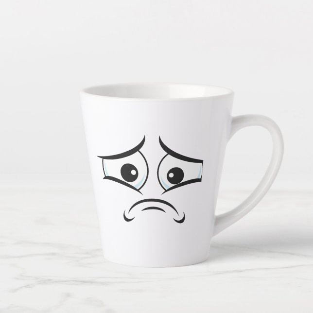 Caneca De Café Latte Sad Mug - Sips, Sighs & Silent Cries - Moody Mug (Direita)