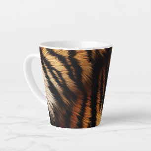 Caneca De Café Latte Safari Orange Black Tiger