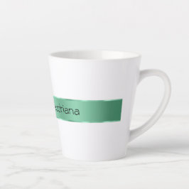 Caneca De Café Latte Sage Green Ribbon Arco Natal